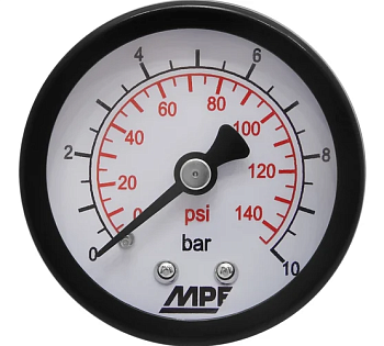 Манометр аксиальный, 10 Бар, кл.точности 2,5, 1/4 "н, MP-У