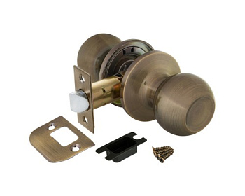 Ручка защелка DK682 AB-PS (6082 AB-P) (без фик.) бронза (44421) (AJAX)