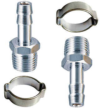 Соединение разъемное рапид(муфта)_елочка 8мм+разъемн.соед. рапид(штуцер) +2 обжим.кольца 8х13мм