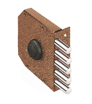 Замок накладной тяж. ЭЛЬБОР 1.05.53.5.1.1. (Н) Базальт 5 ригилей