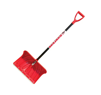 Лопата снеговая "Пингвин" 505х340мм с алюм. черенком и V-ручкой d-32 (оц/пл)