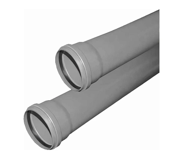 Труба OPTIMA ф110 с раструбом =1.5 м, вн.канализ.толщ.ст.2.2 рыжая полоска (10) VALFEX