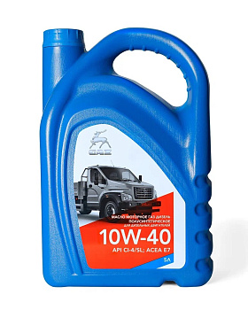 Масло моторное ГАЗ 10W40 дизель CI-4/SL, E7 п/синтетика  5 л