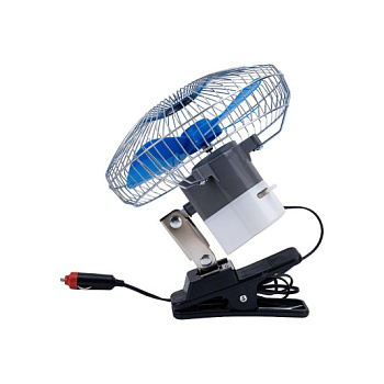 Вентилятор 8" на клипсе металл-пластик SKYWAY 12V