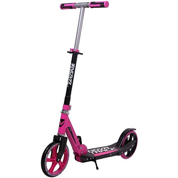 Самокат Novatrack Polis, сталь+пластик.складной (ватер стикер), колеса  200мм., розовый