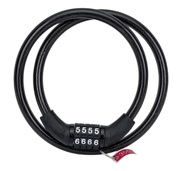Замок тросовый PL-BIKE-0865-CODE (8х650)(PL-0865-CODE) /подвес (42303) (FUARO)