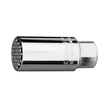 Головка торцевая многоразмерная CrV (6-21мм) под квадрат 3/8" CrV, хромир. // Gross