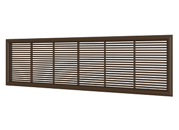 Решетка вентиляционная 227х67, коричневая