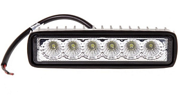 Фара противотуманная KS-W106F-DR "OFF - Road", 6 диодов, 18W, рассеив.свет, 160*40*40мм, 12/24V шт