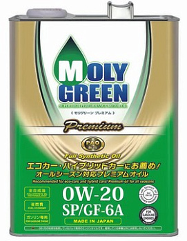 Масло моторное MOLYGREEN PREMIUM 0W-20 SP/GF-6A 162,8 кг(200л)