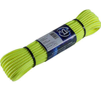 Шнур полип. плет. с сердеч. 4мм 16пр. 20м неоновый