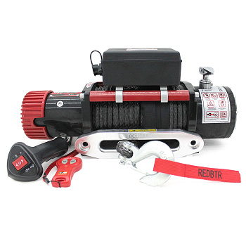 Лебедка "redBTR" серия "HUNTER" 12, 12V, 5448кг, 265:1 с синтетическим тросом