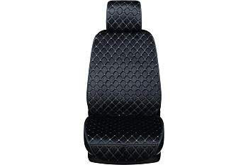 Накидка сиденья вельвет 5 предм. SKYWAY POSH Черная/белая строчка шт