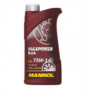 Масло трансмиссионное MANNOL GL-5 4х4 Maxpower SAE 75W140 1л. Масло трансмиссионное MANNOL GL-5 4х4 Maxpower SAE 75W140 1л.