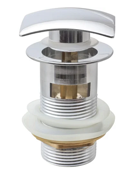 Выпуск - донный клапан для умывальника 1.1/4", клик-клак с переливом (квадратный), MP-У