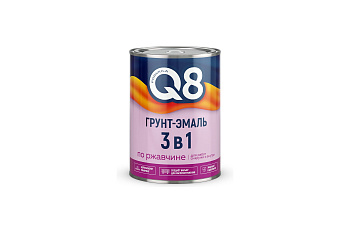 Грунт-эмаль 3в1 по ржавчине FORMULA Q8 КРАСНО-КОРИЧНЕВАЯ 1,8 кг