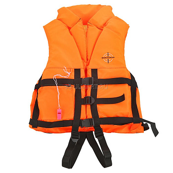 Жилет спасательный ПР цвет оранжевый ткань Оксфорд р.58-64/120 кг HUNTSMAN Жилет спасательный ПР цвет оранжевый ткань Оксфорд р.58-64/120 кг HUNTSMAN