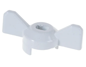 Ручка-бабочка усиленная, для крана БЕЛАЯ, 1/2"-3/4", MP-У