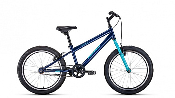 Велосипед ALTAIR MTB HT 20 1.0 (20" 1 ск. рост 10.5")  темно-синий/бирюзовый