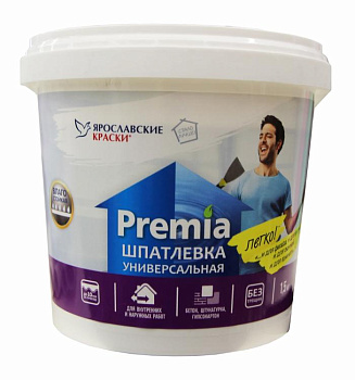 Шпатлевка для наружных и внутренних работ универсальная, 1,5кг Premia Шпатлевка для наружных и внутренних работ универсальная, 1,5кг Premia