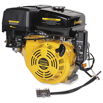 Двигатель CHAMPION (15лс/11кВт 420см³ 25мм 34кг шпонка, эл.стартер, выход 12В/80Вт), CHAMPION, КИТАЙ