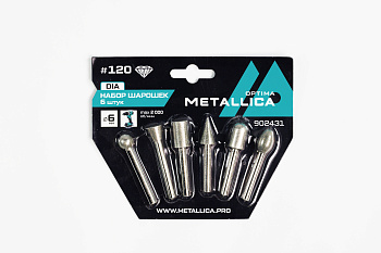 Набор шарошек алмазных METALLICA Optima #120, L=60 мм, 6 шт, по плитке, камню, бетону
