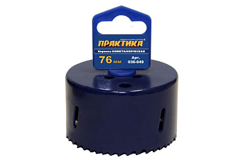 Коронка биметалл. 76мм ПРАКТИКА