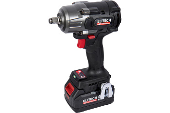 Гайковерт акк уд ELITECH CW 2009SL Li-ion 20В; 850Нм; 2350об/мин; 1/2"; 1х4Ач; 1,5кг; кейс; б/щет Гайковерт акк уд ELITECH CW 2009SL Li-ion 20В; 850Нм; 2350об/мин; 1/2"; 1х4Ач; 1,5кг; кейс; б/щет