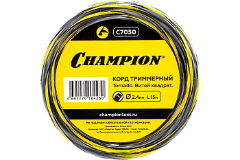 Корд трим.CHAMPION Tornado 2.4мм* 15м (витой квадрат)