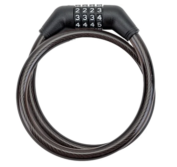 Замок тросовый PL-BIKE-1280-CODE (12х800) (PL-1280-CODE) перекод. /подвес (42305) (FUARO)