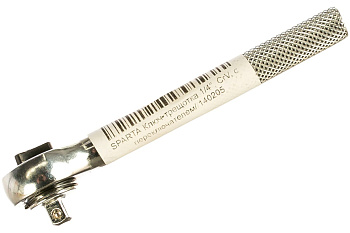 Ключ-трещотка 1/4", CrV, с переключателем Sparta