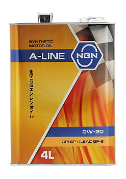 Масло моторное NGN 0W-20  A-Line SP/GF6 синт. 4л.(метал)