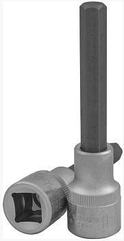 Насадка торцевая 1/2"DR с вставкой-битой шестигранной, H10, 100 мм