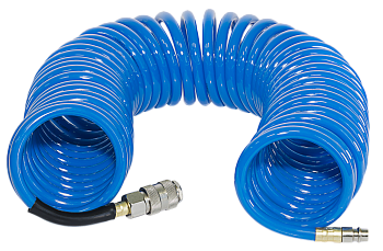 Шланг спиральный с фитингами рапид_полиуретан_15бар_8x12мм_10м