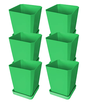 Набор горшков/рассады 6х0,75л зеленый