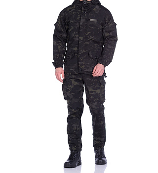 Костюм летний Горка-3 цвет Черный мультикам ткань Смесовая Рип-Стоп (Размер: 44-46, Рост: 170) Костюм летний Горка-3 цвет Черный мультикам ткань Смесовая Рип-Стоп (Размер: 44-46, Рост: 170)