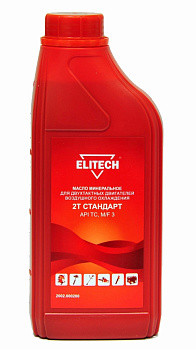Масло 2-х тактное минерал. API TC M/F 3 1л. ELITECH 2002.000200