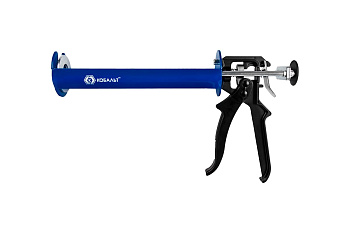 Пистолет для химических анкеров КОБАЛЬТ скелетный стальной корпус, 3-х штоковый поршень, 380-410 мл.