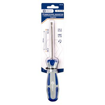 Отвертка рукоятка КОБАЛЬТ с переставным телескопическим стержнем PH-2 х 127 х SL 6,0мм CR-V 