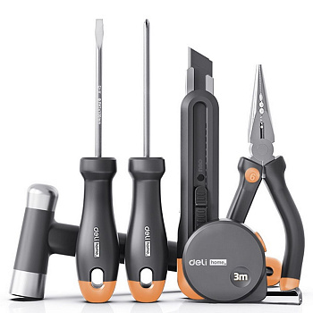 Набор ручного инструмента DELI "Home Series Gray" HT0006C 6 предметов