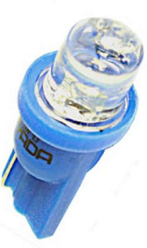 Cветодиод 12V T10-01 (1LED) W5W Base:BW2,1 х9,5D конус синий 0.13W 0.4lm TM NORD YADA															