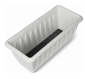 Ящик для растений "Фелиция" 40см с дренажной решеткой мрамор