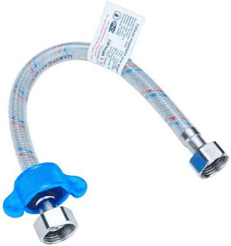 Подводка гибкая ЦС НЕЙЛОН для воды 1/2"Гх1/2"Г L-30 см