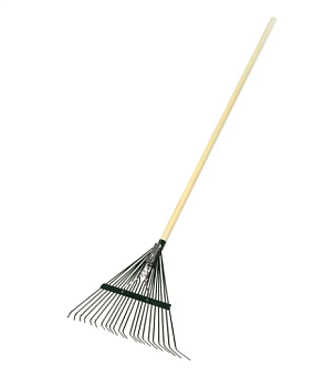 Грабли веерные WIPRO (зеленые) с черенком