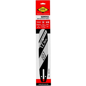 Шина пилы цепной сварная DDE 12"/30 см-3/8"-1,3-45z (для цепи 91) 120SPEA041