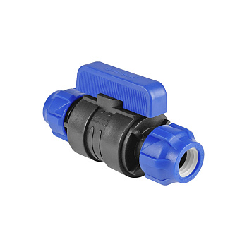 Кран шаровой ПНД компрессионный цанга — цанга разборный 63х63 (5/1) VALFEX