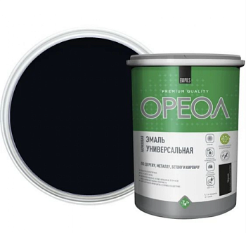 Эмаль акриловая "ОРЕОЛ" глянцевая черная 2.5 кг