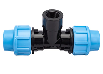 Тройник комбинированный ПНД РР 20х1/2"Мх20