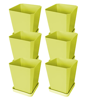 Набор горшков/рассады 6х0,75л желтый