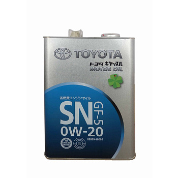 Масло моторное TOYOTA MOTOR OIL 0W20 4л SP GF-6A (пласт. тара)